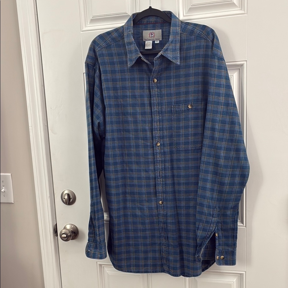 The Territory Ahead Blue Plaid Men's Shirt XL